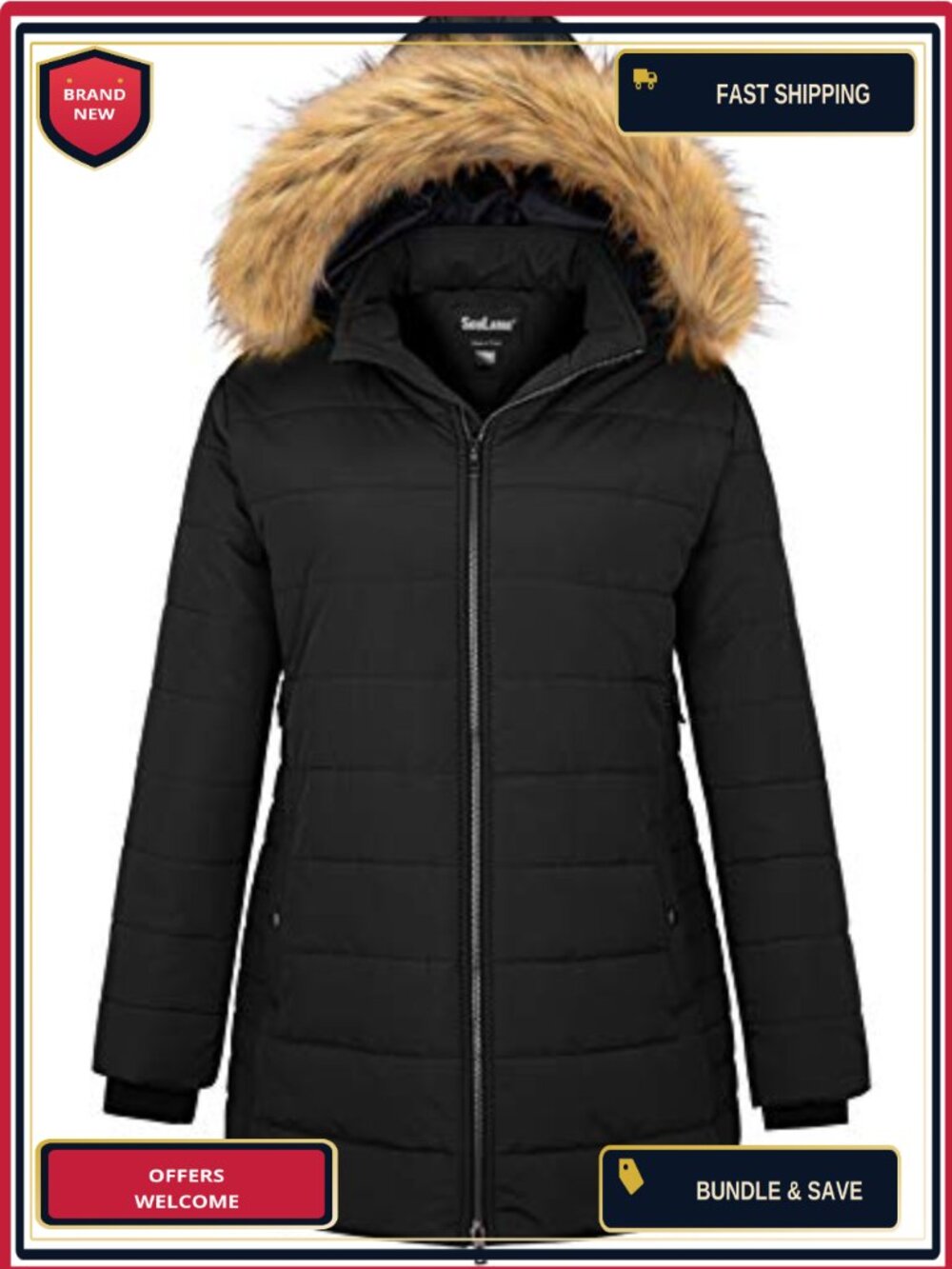Plus Size Thicken Puffer Coat Hooded Quilted Winter Warm Coat